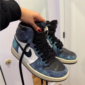 Nike Blue and Black High-Top Sneakers